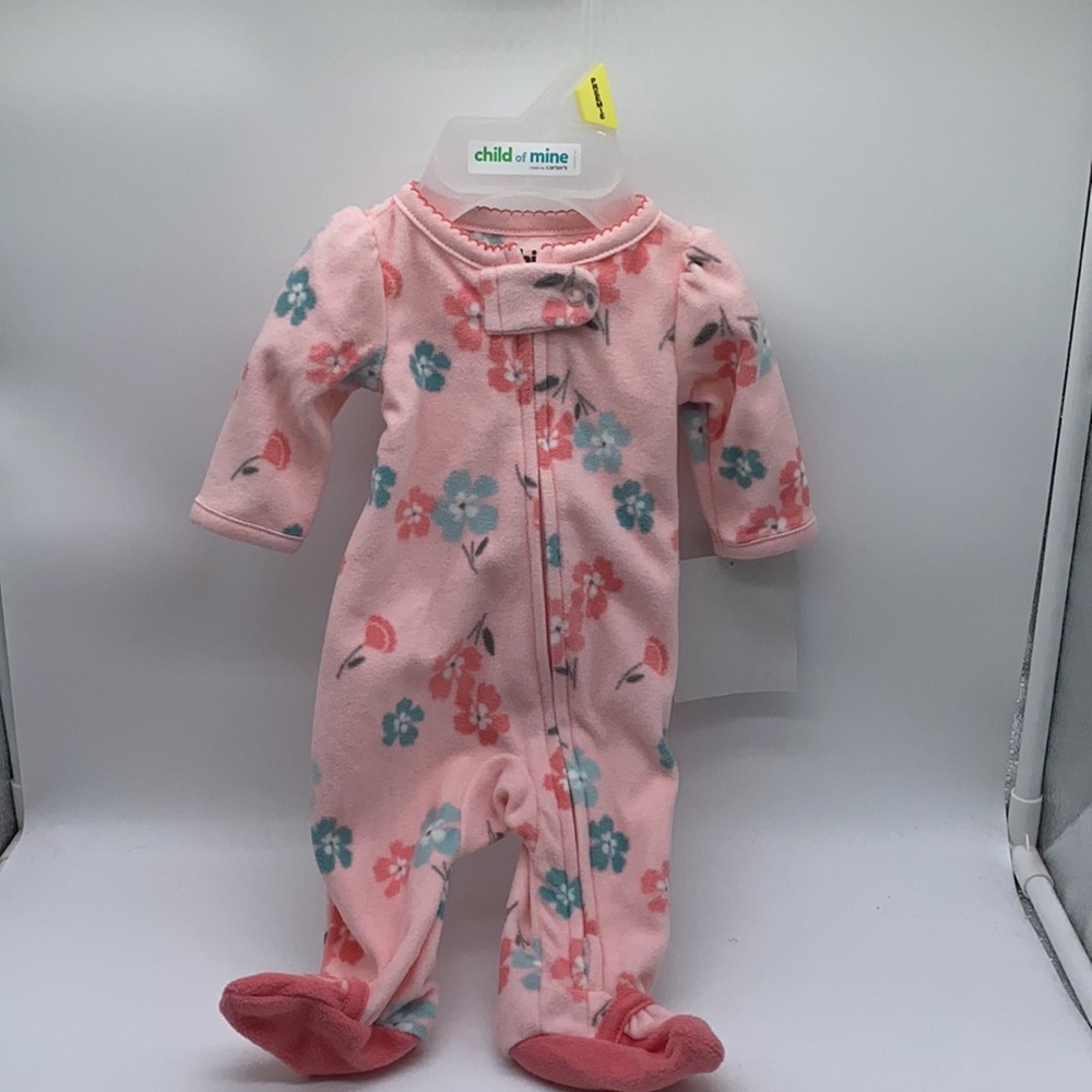 Child of Mine by Carter's Preemie Infant Girl Fleece Sleeper Footie Pyjamas
